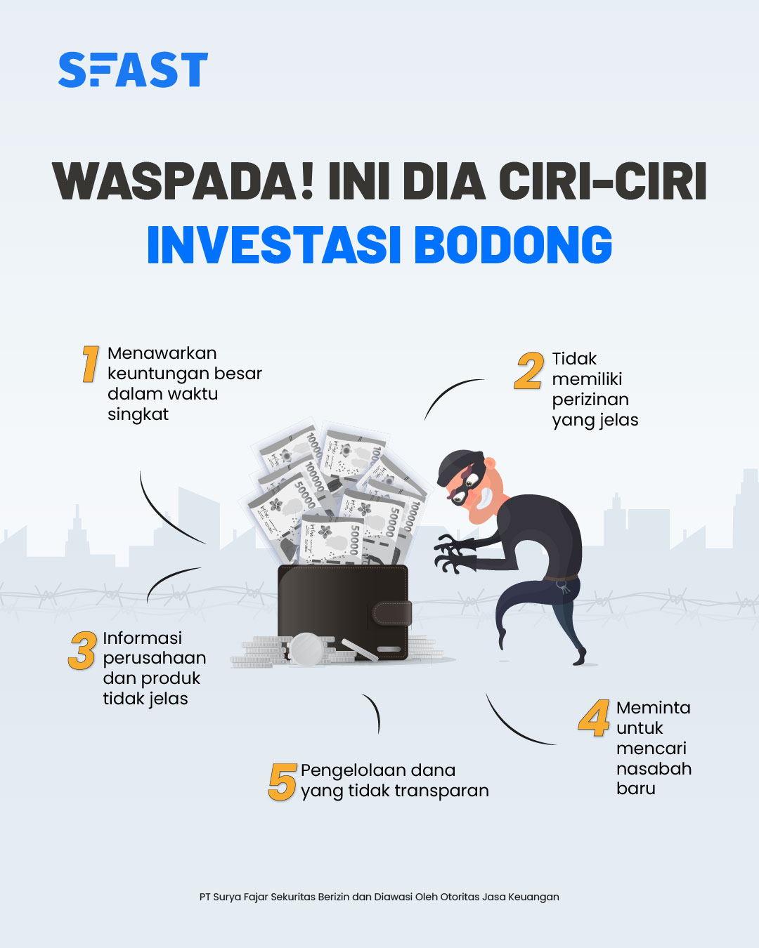 Waspada Hindari Ciri Ciri Investasi Bodong Ini SFast Sekuritas